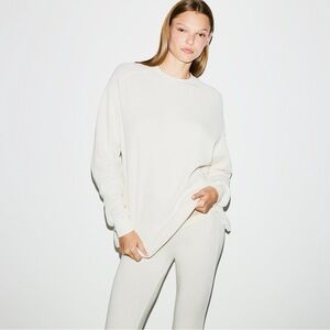 SKIMS waffle oversized sweater